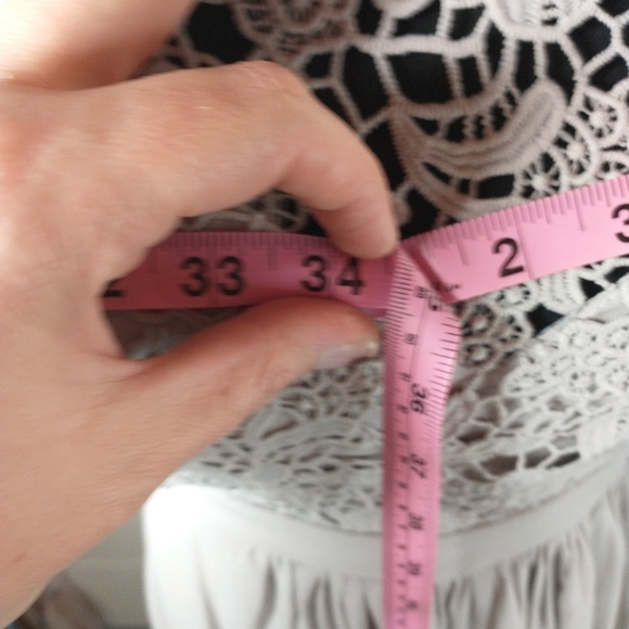 Lulu's So Far Lace Maxi Gown, gray, size S - Picture 8 of 8